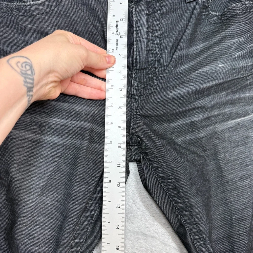 True Religion Ricky Corduroy Pants Mens 36 (Fits 38x27) Black Straight Y2K Wash